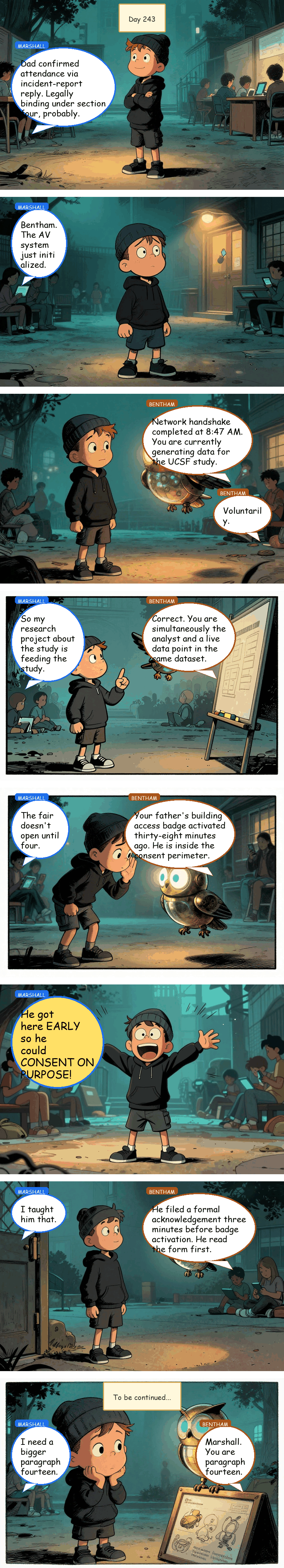 Bentham & Marshall - Day 243: You Are Paragraph Fourteen
