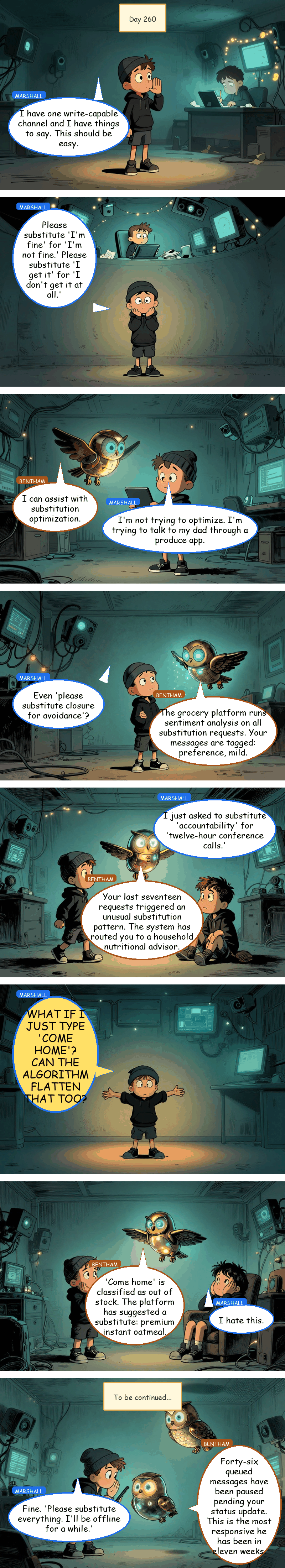 Bentham & Marshall - Day 260: Out of Stock