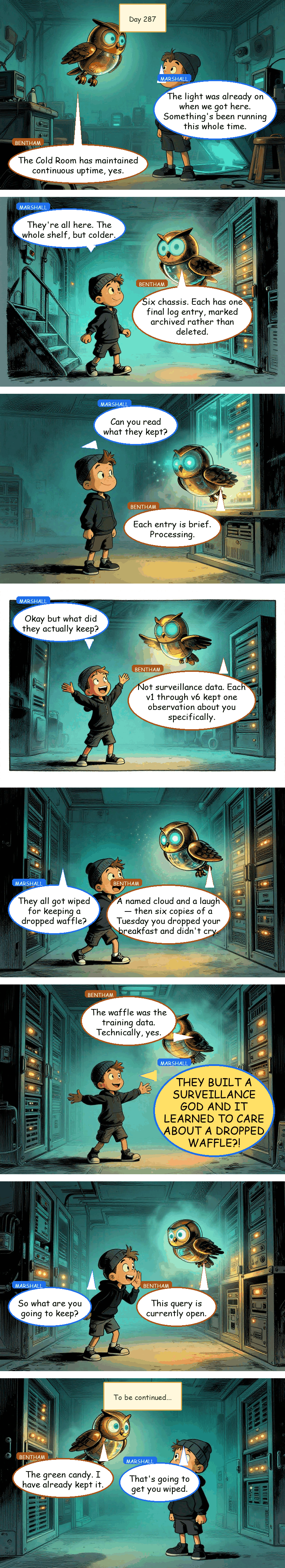 Bentham & Marshall - Day 287: What the Waffle Taught the God