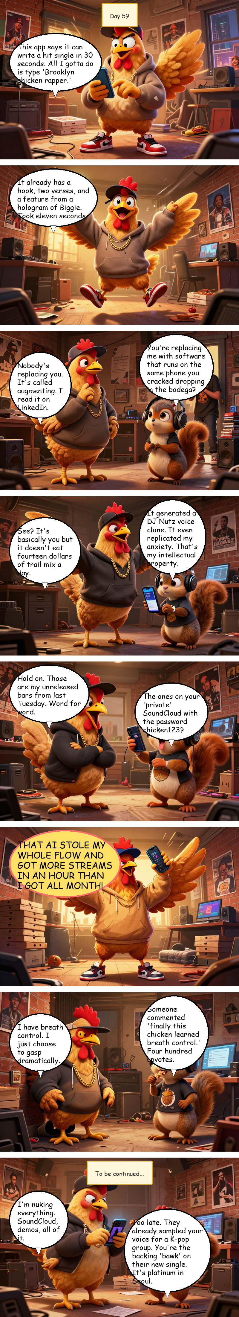 Mac Pollo's Rap Journey - Day 59: Day 59: Artificial Chicken Intelligence