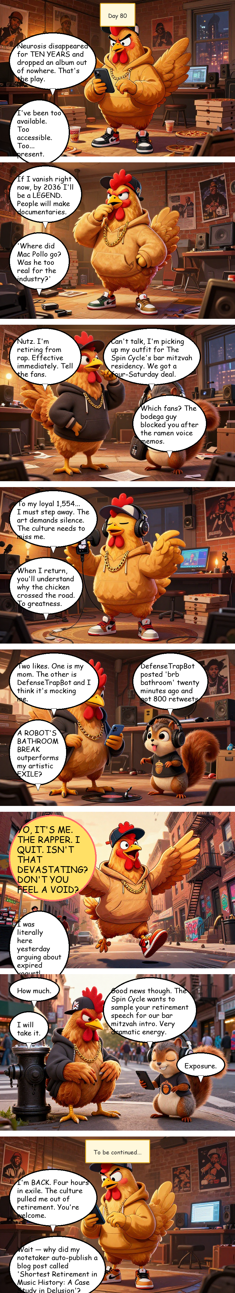 Mac Pollo's Rap Journey - Day 80: Day 80: The Retirement