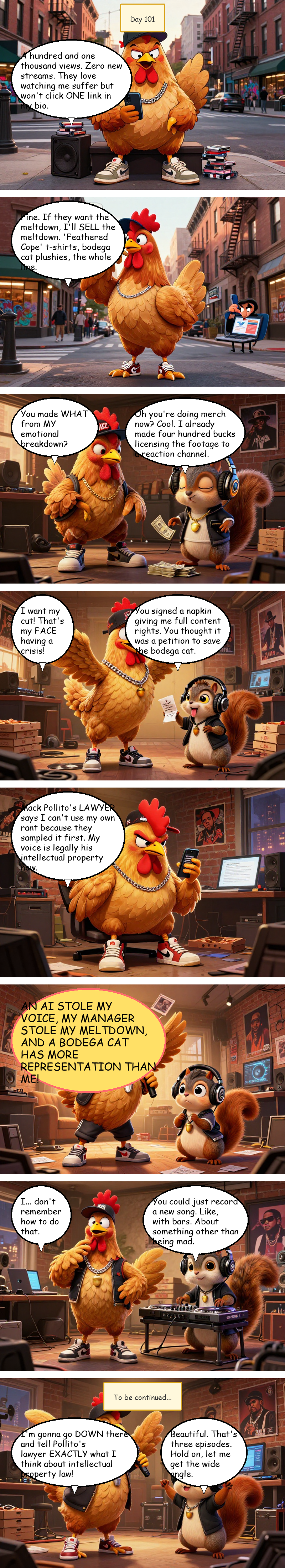 Mac Pollo's Rap Journey - Day 101: Day 101: Intellectual Property Theft (Of A Chicken Screaming)