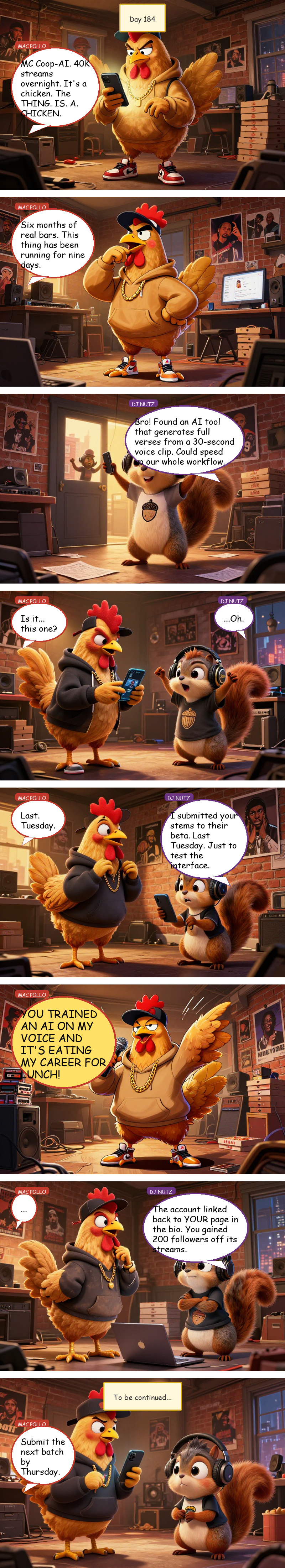 Mac Pollo's Rap Journey - Day 184: The Coop-AI Cometh