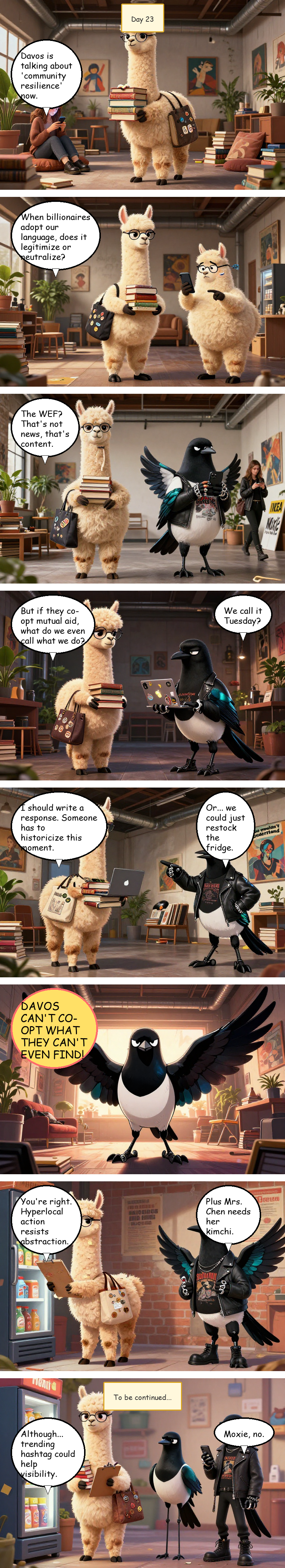 Solidarity House - Day 23: Day 23: The Davos Discourse