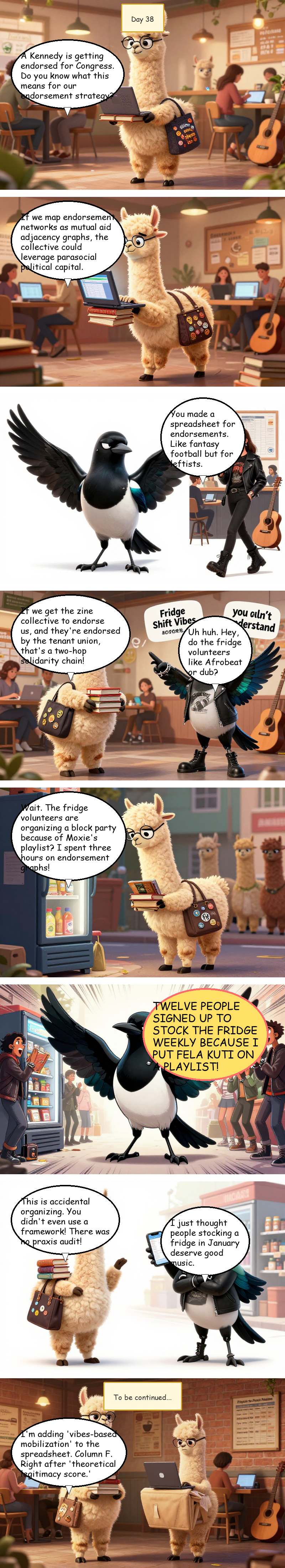 Solidarity House - Day 38: Day 38: The Endorsement Economy