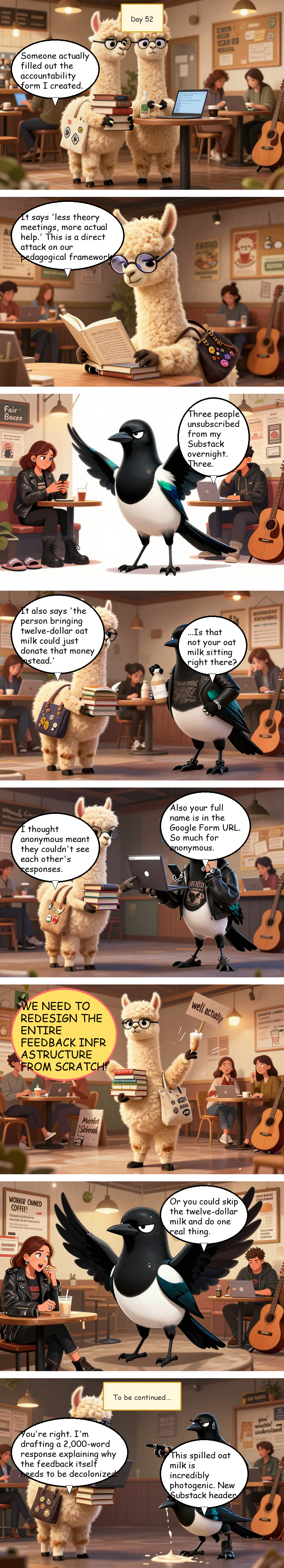 Solidarity House - Day 52: Day 52: The Feedback Loop