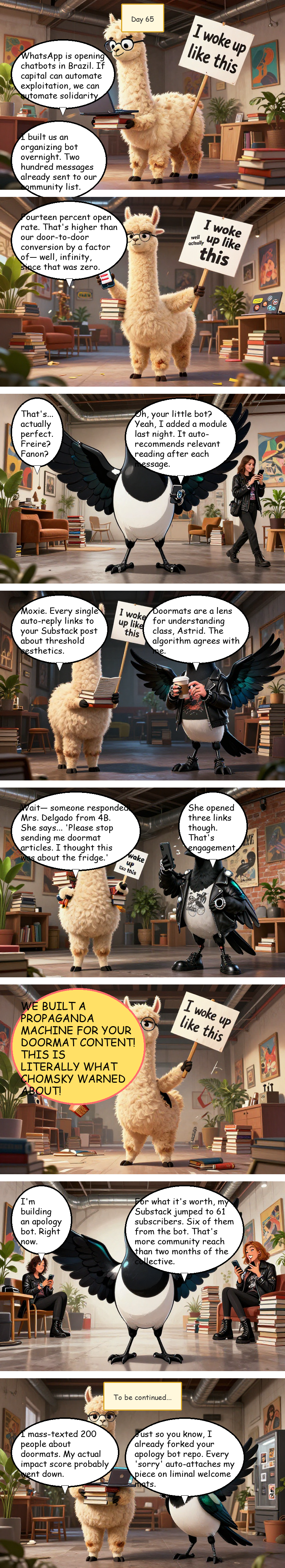 Solidarity House - Day 65: Day 65: The Bot That Organized Itself