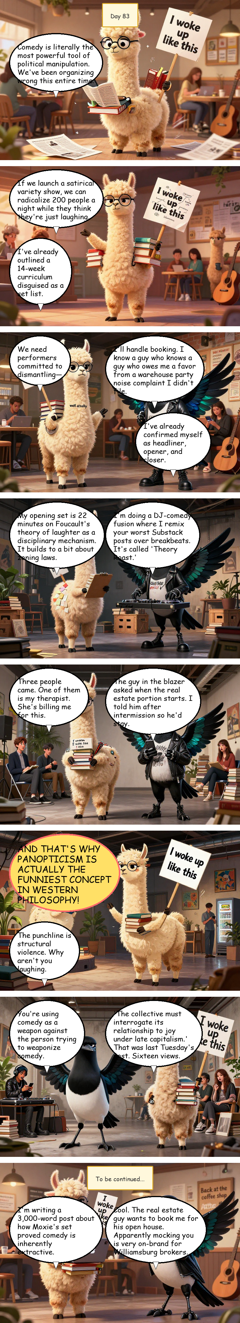 Solidarity House - Day 83: Day 83: The Comedy Arms Race