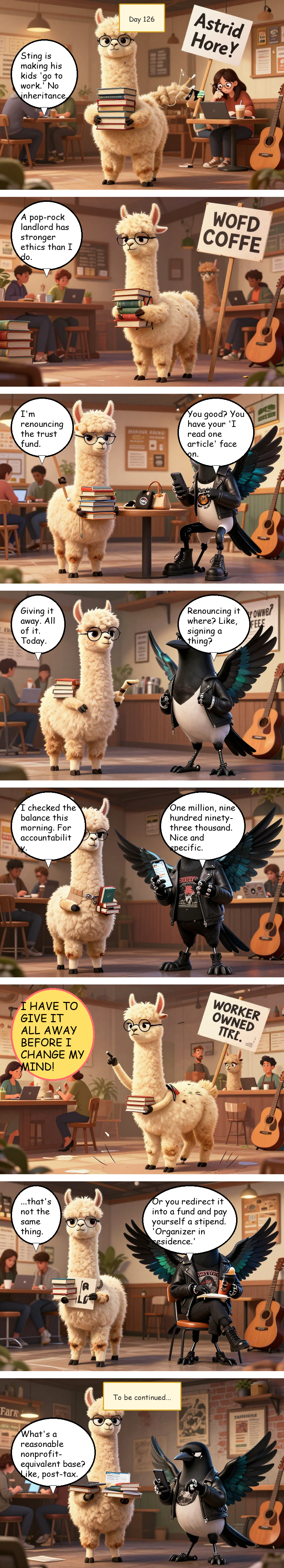 Solidarity House - Day 126: Day 126: Sting's Inheritance Plan