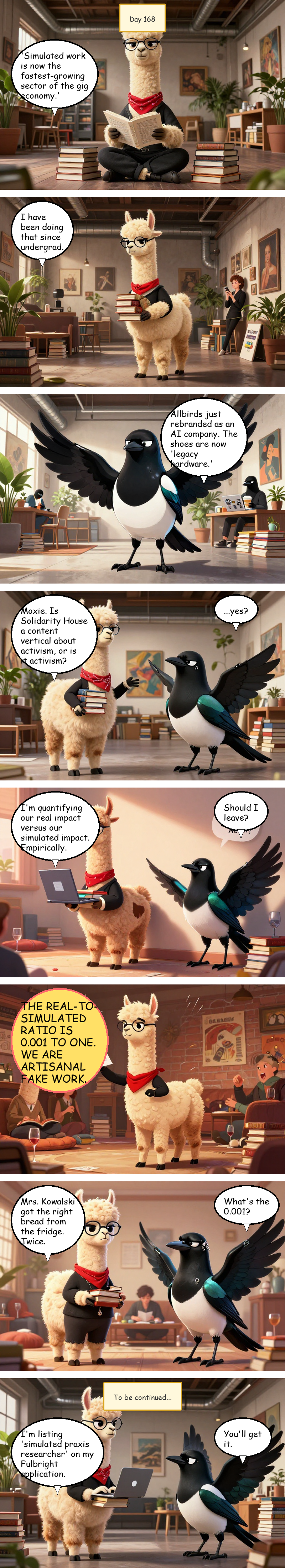 Solidarity House - Day 168: Artisanal Fake Work