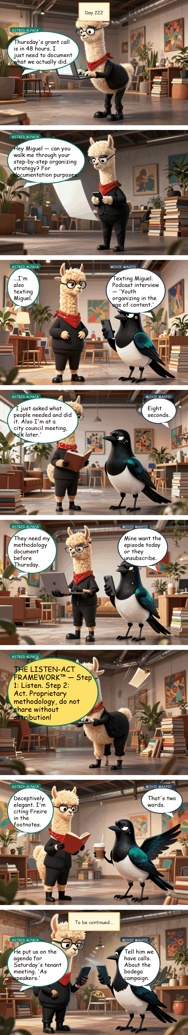 Solidarity House - Day 222: The Listen-Act Framework™