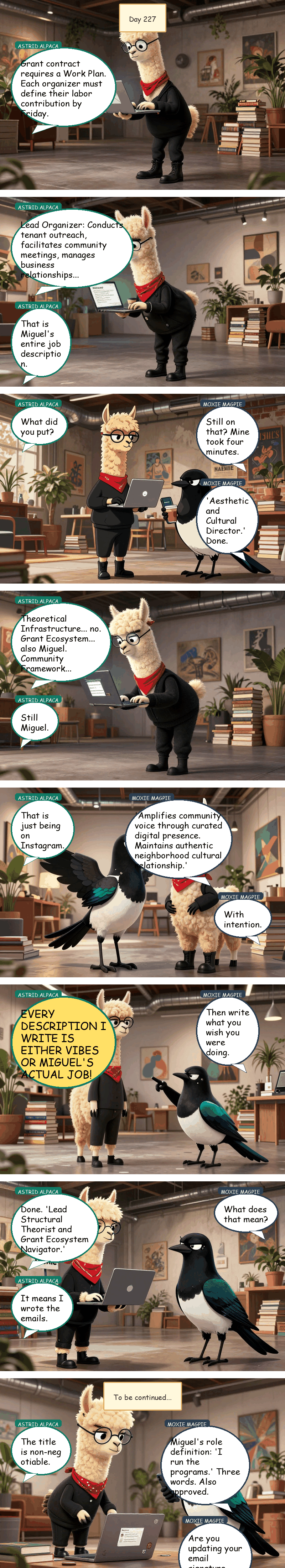 Solidarity House - Day 227: Job Titles