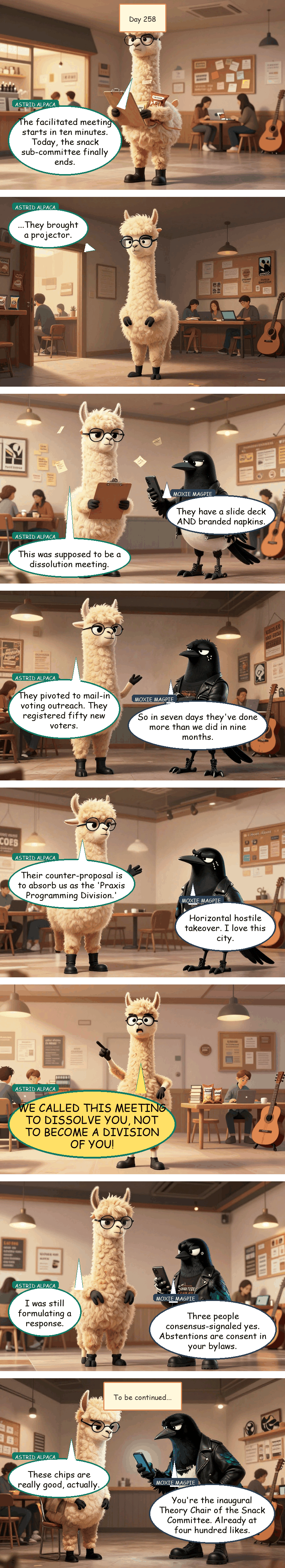 Solidarity House - Day 258: The Horizontal Hostile Takeover