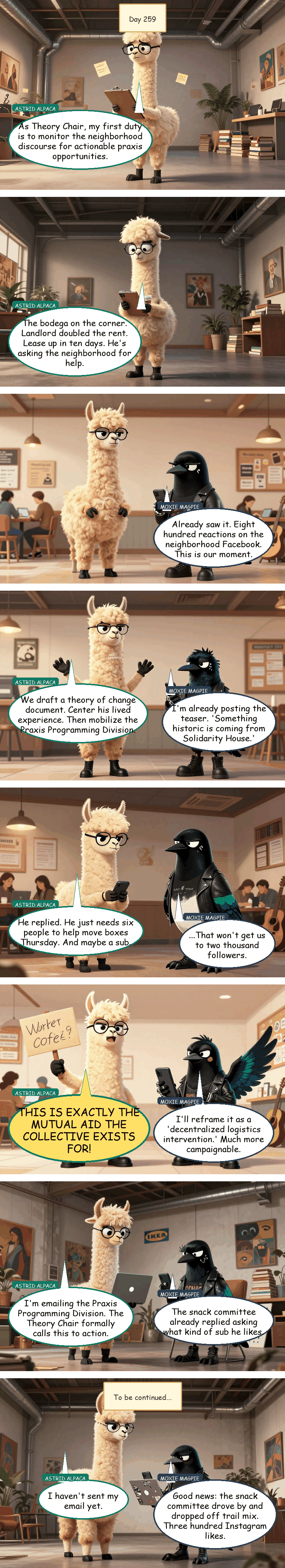 Solidarity House - Day 259: Decentralized Logistics Intervention