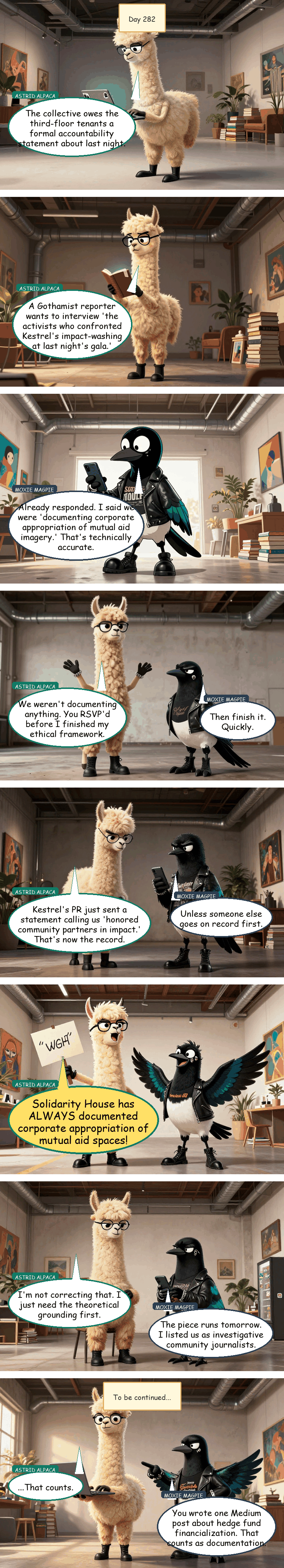 Solidarity House - Day 282: On the Record