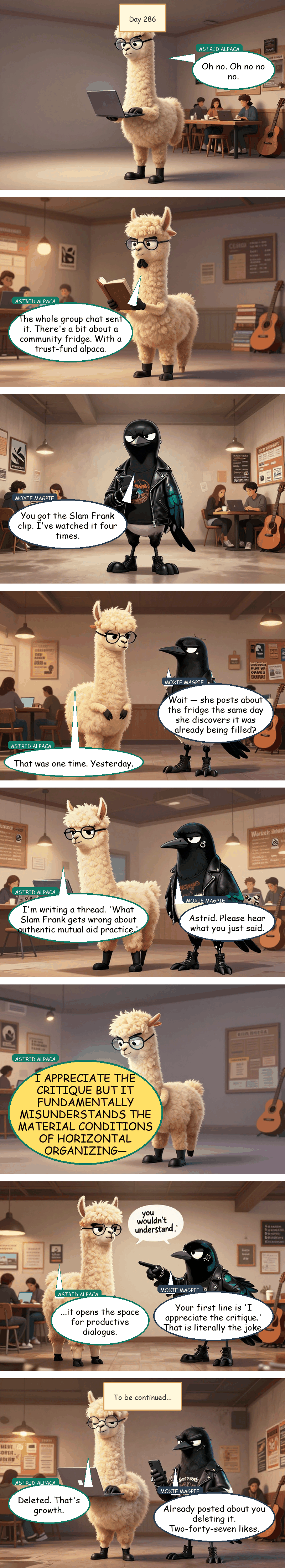 Solidarity House - Day 286: The Self-Own
