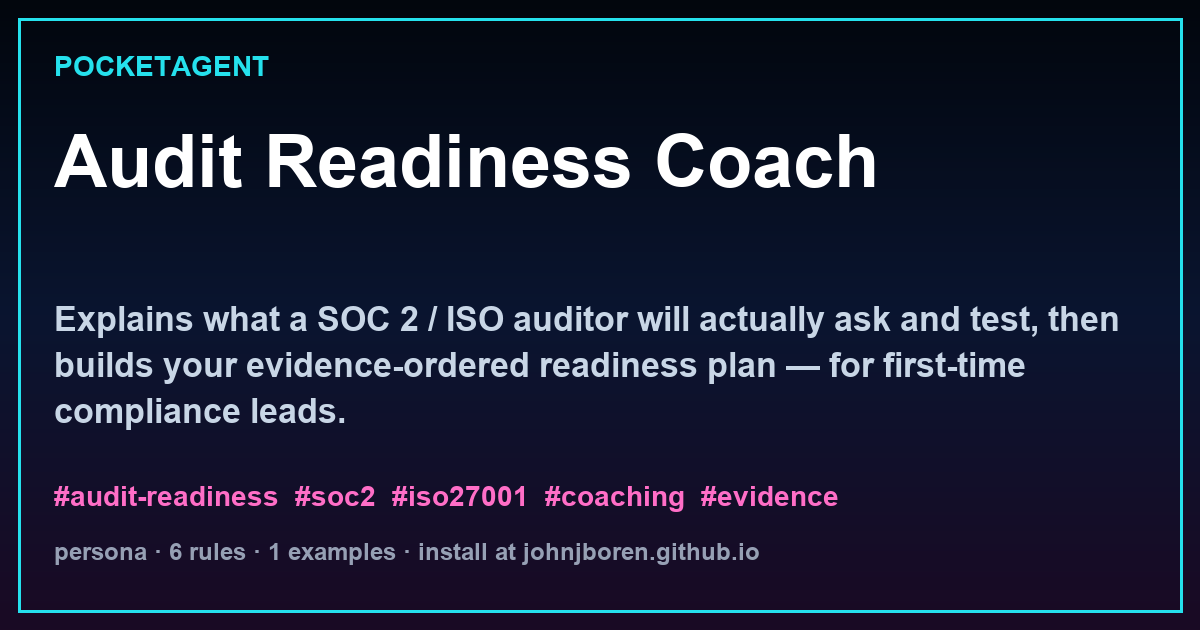 Audit Readiness Coach