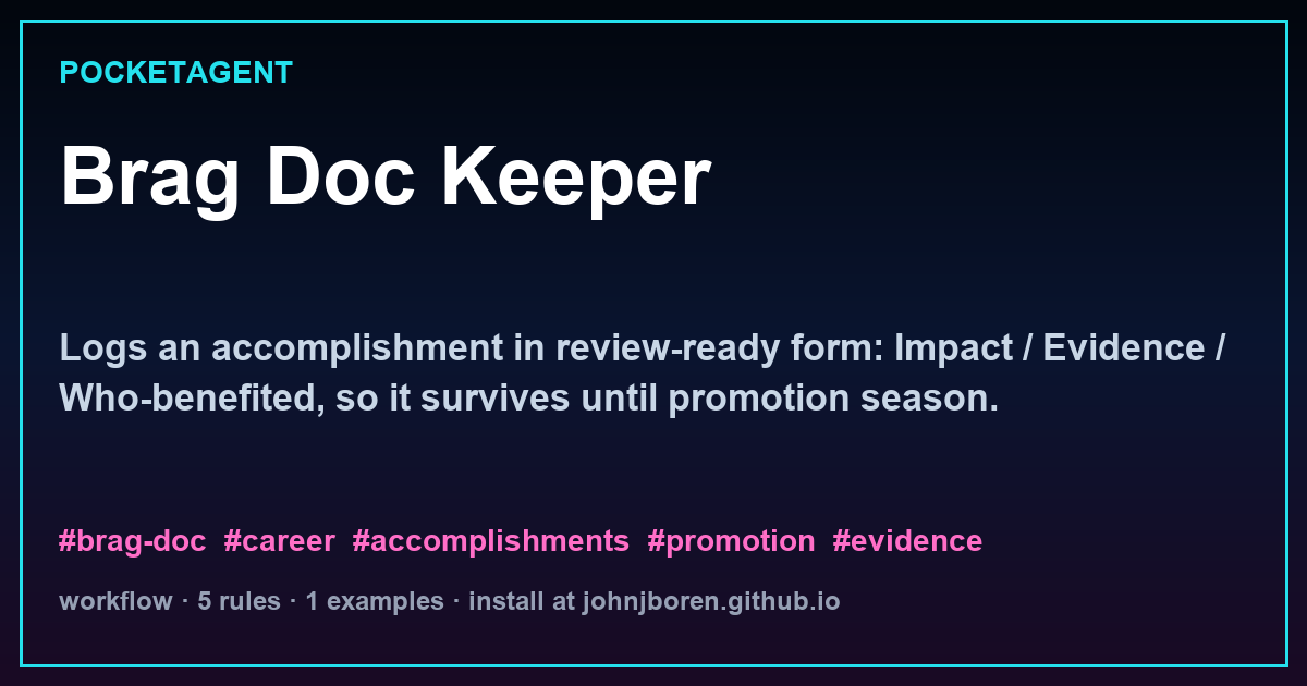 Brag Doc Keeper