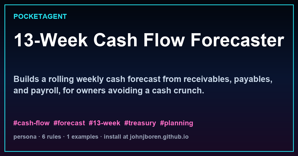 13-Week Cash Flow Forecaster