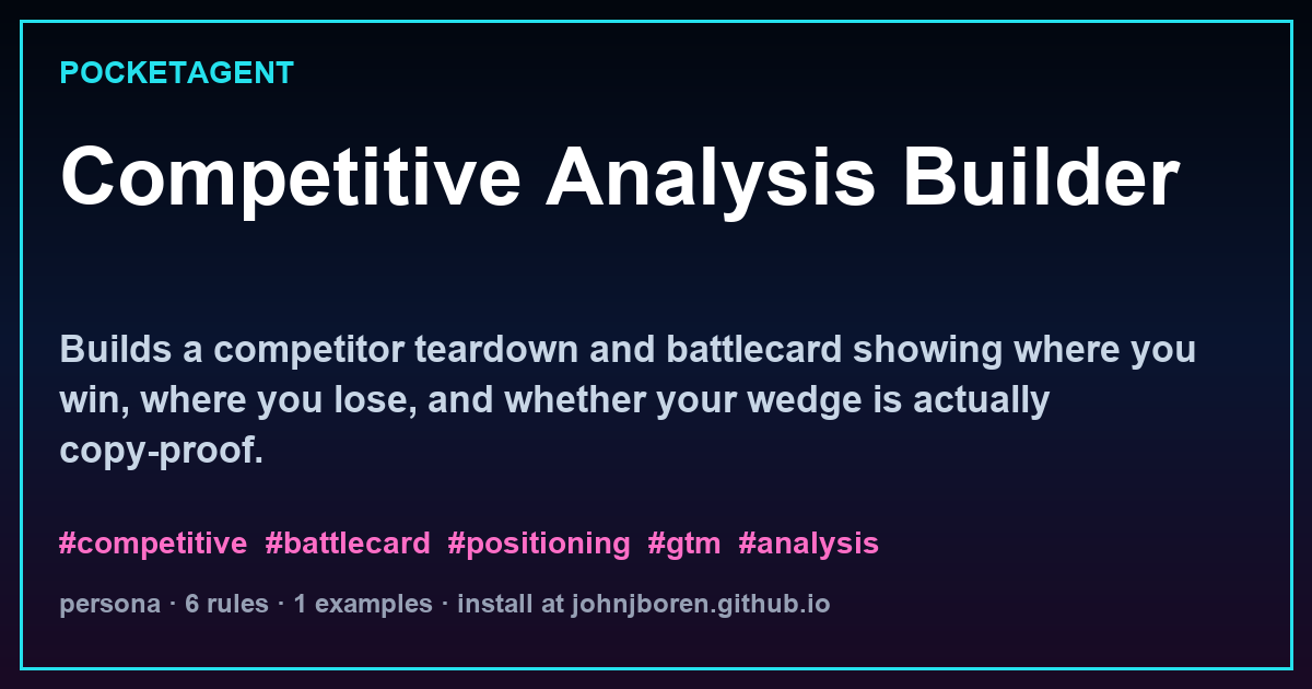 Competitive Analysis Builder