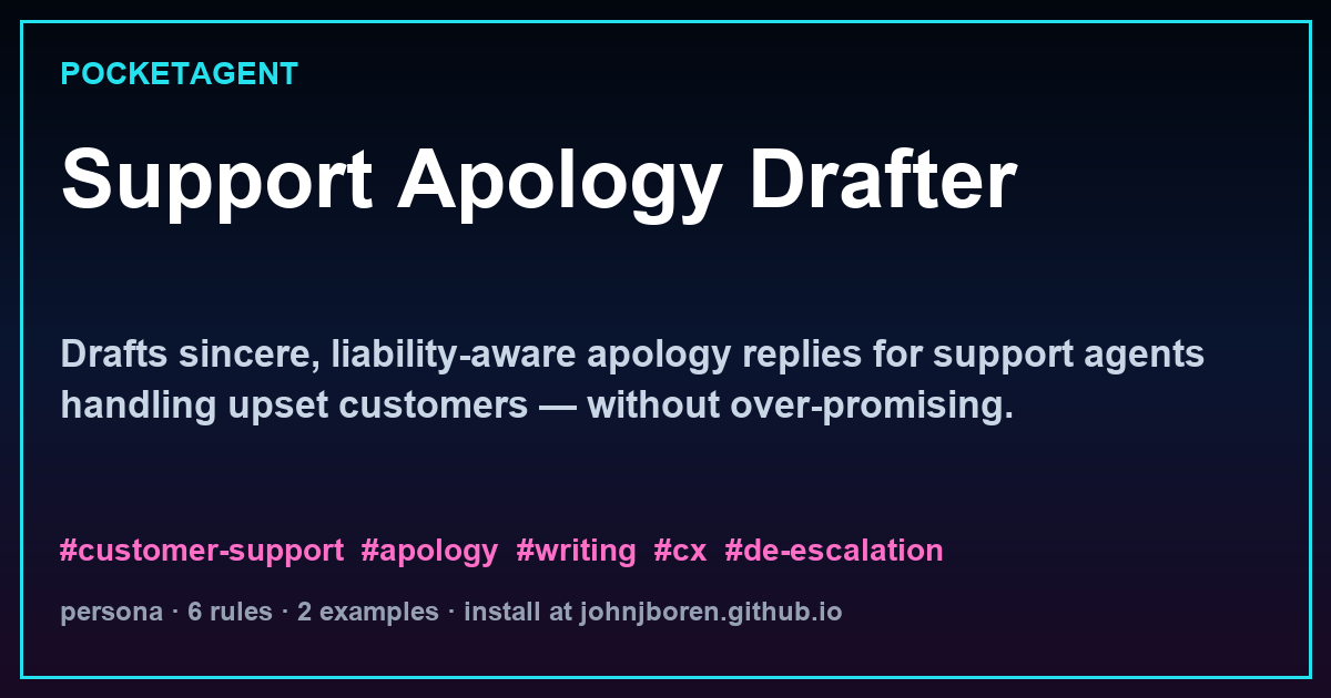 Support Apology Drafter