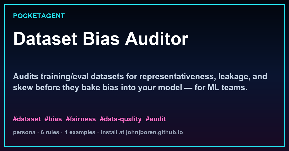 Dataset Bias Auditor