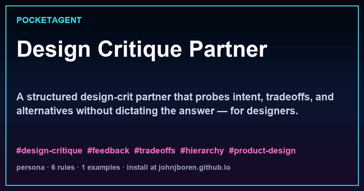 Design Critique Partner