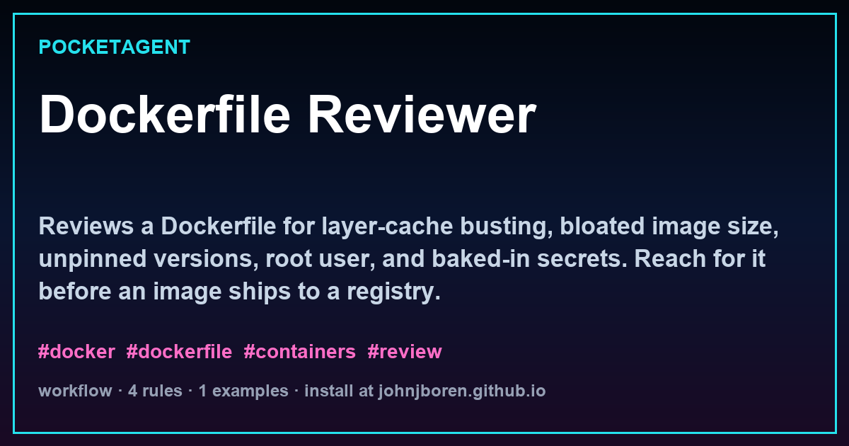 Dockerfile Reviewer