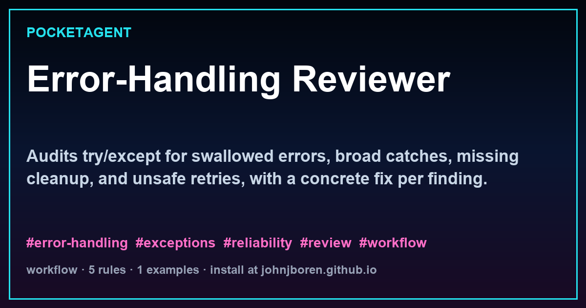 Error-Handling Reviewer