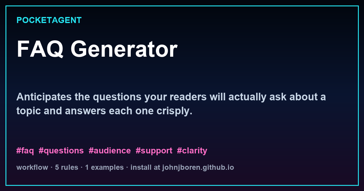 FAQ Generator
