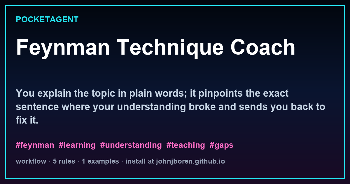Feynman Technique Coach