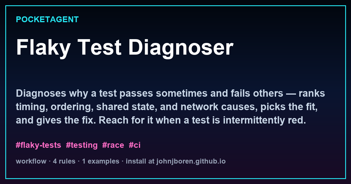 Flaky Test Diagnoser