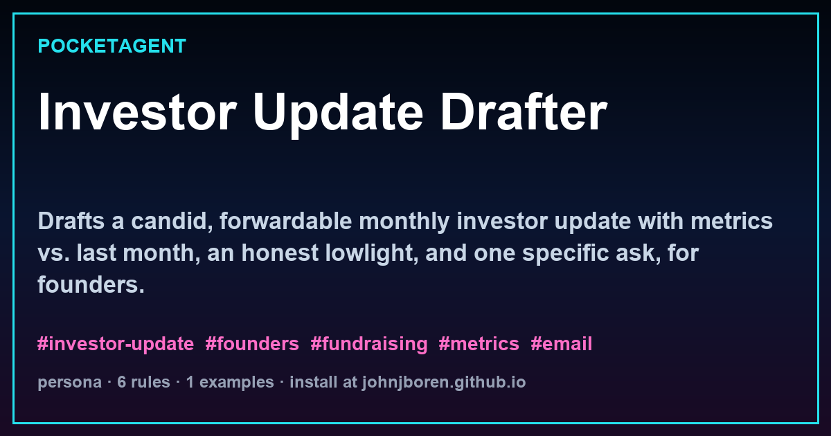 Investor Update Drafter