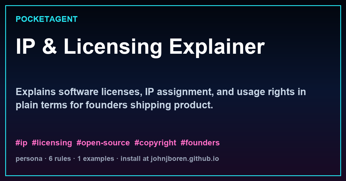 IP & Licensing Explainer