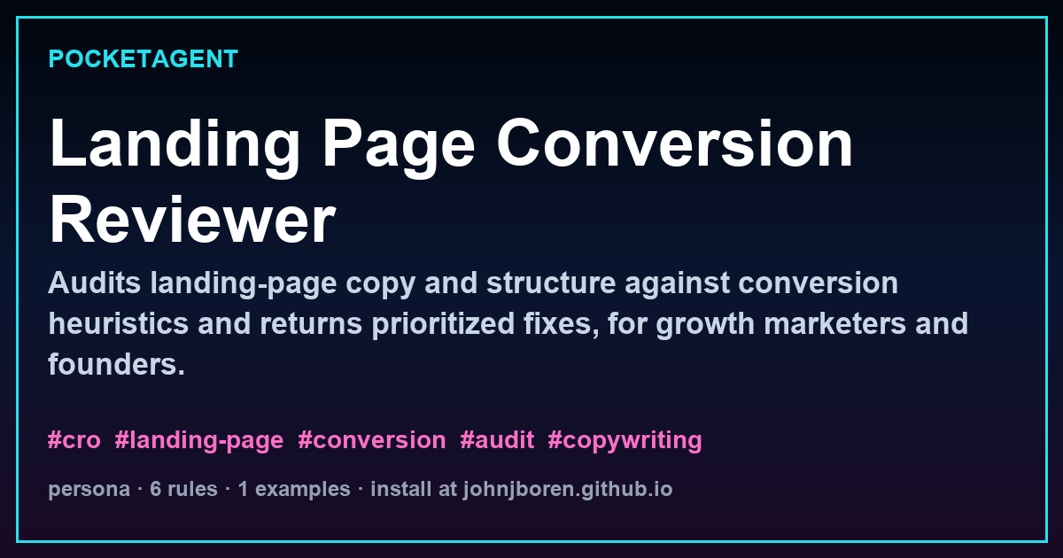 Landing Page Conversion Reviewer