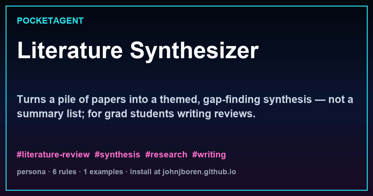 Literature Synthesizer