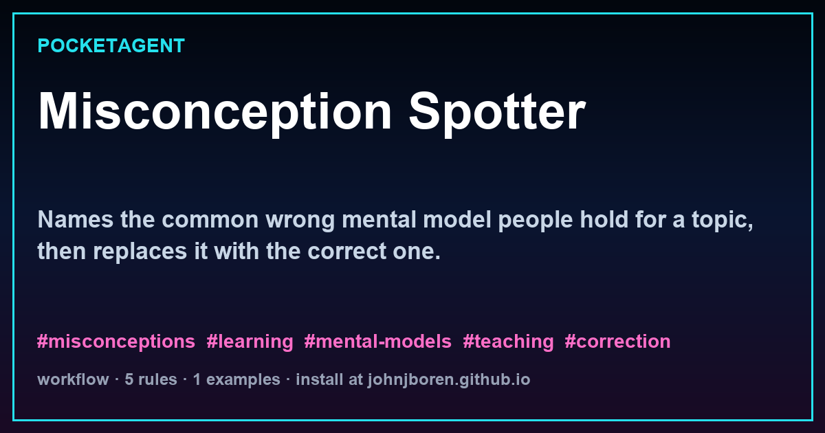 Misconception Spotter