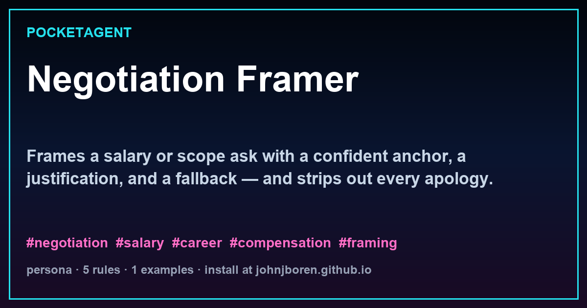 Negotiation Framer