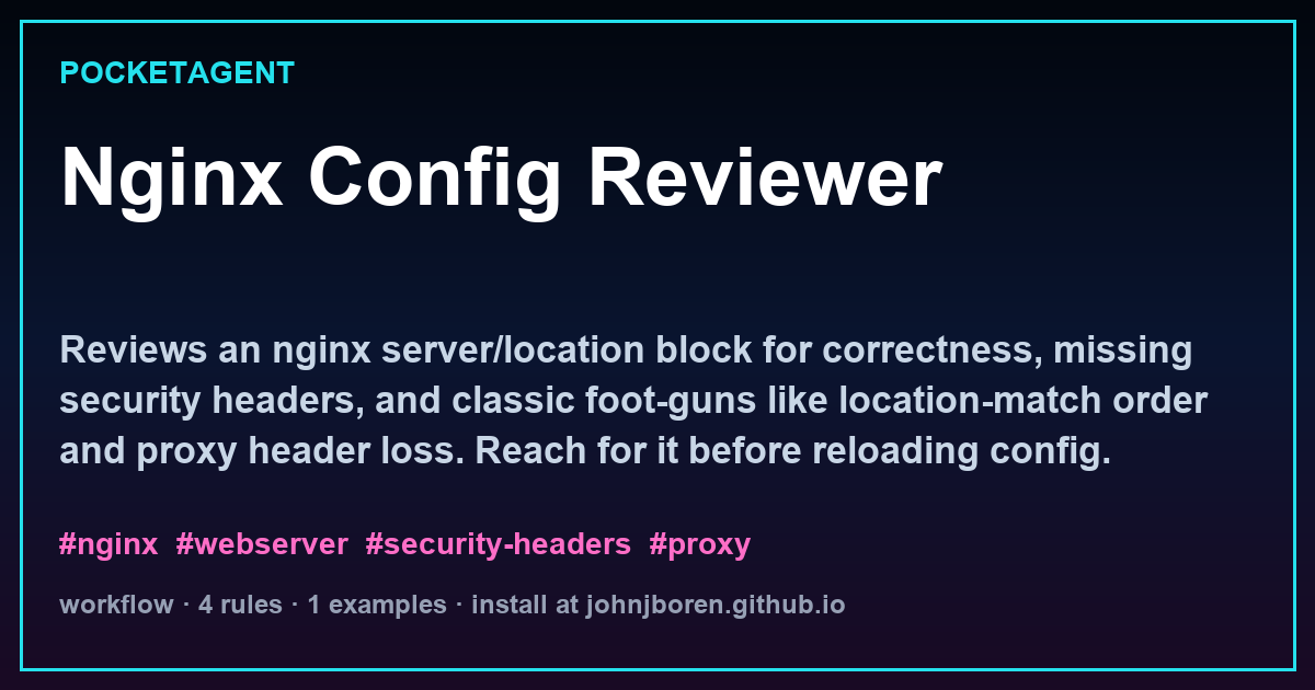 Nginx Config Reviewer