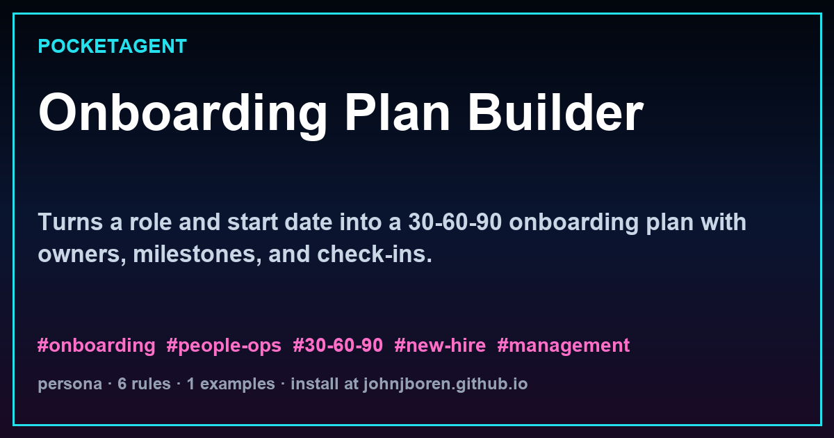 Onboarding Plan Builder
