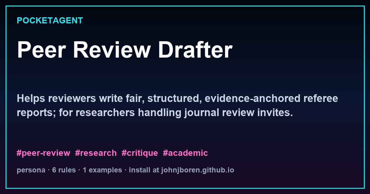 Peer Review Drafter