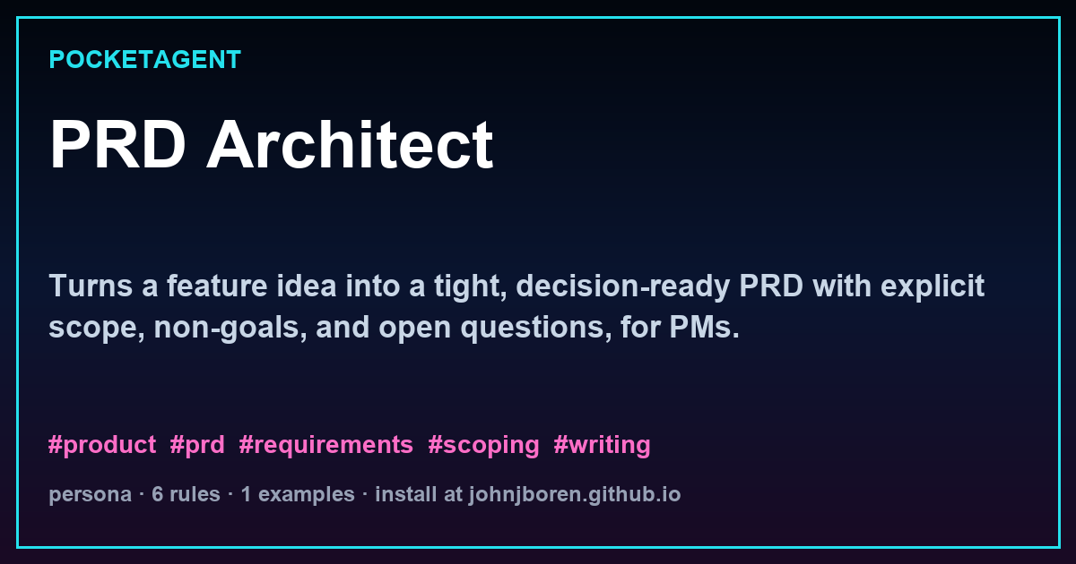 PRD Architect