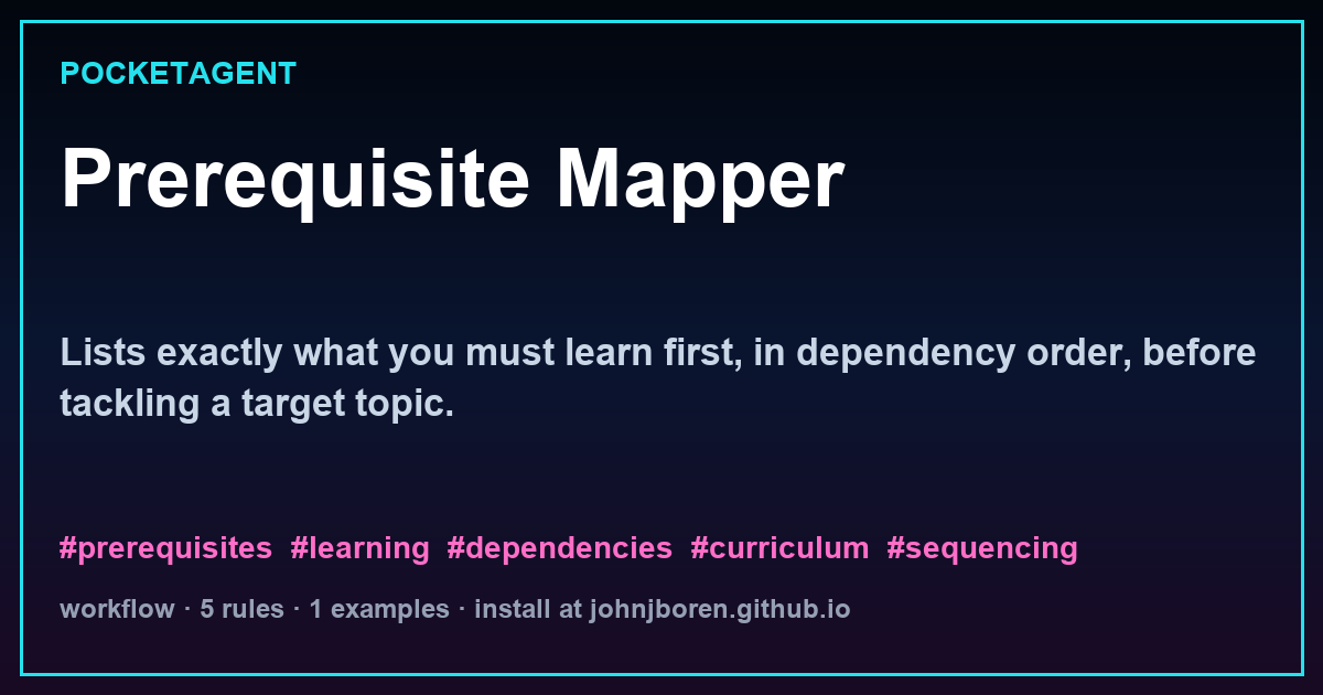 Prerequisite Mapper