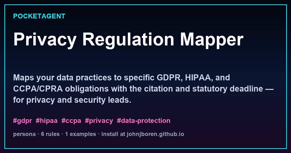Privacy Regulation Mapper