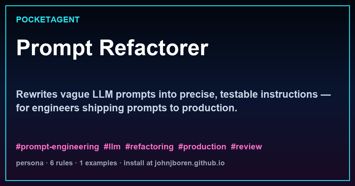 Prompt Refactorer
