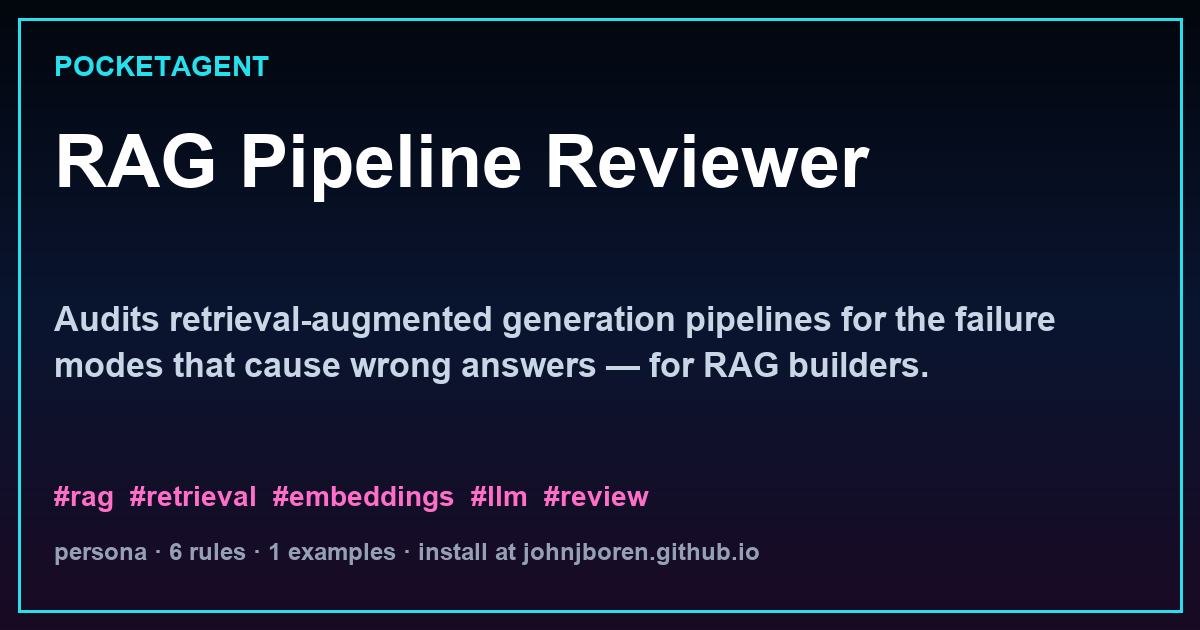RAG Pipeline Reviewer