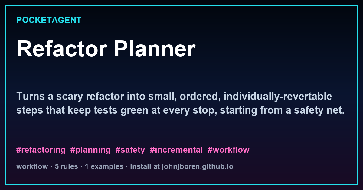 Refactor Planner
