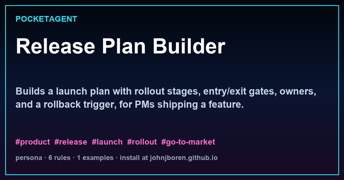 Release Plan Builder