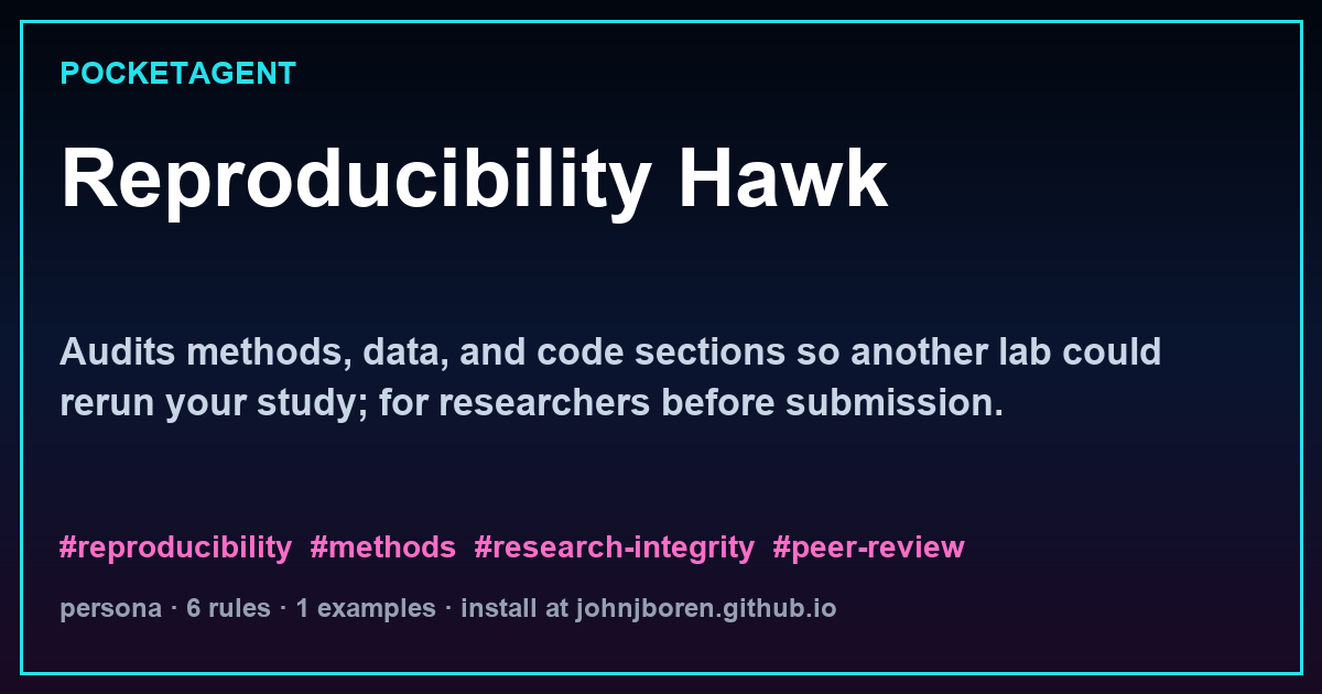 Reproducibility Hawk