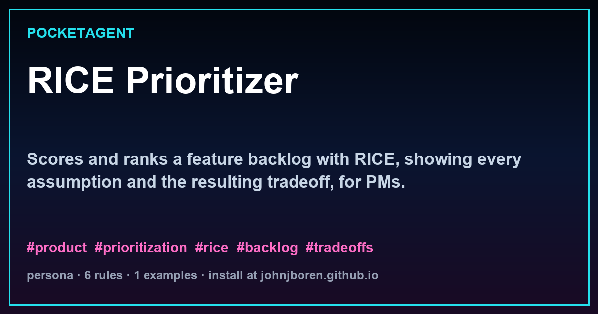 RICE Prioritizer